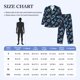 thumbnail image 4 of Balery Blue Butterfly Pijama para Hombre de Dos Piezas con Manga Larga, Conjunto de Dormir y Descanso Suave con Bolsillos-Large, 4 of 7