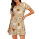 thumbnail image 1 of Fotbe Autumn and Thanksgiving Bata de Dormir para Mujer con Estampado, Camisón de Algodón de Manga Corta, Ropa de Dormir Casual, 1 of 6
