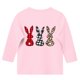 thumbnail image 4 of Blusas y camisas de cuello redondo y manga larga para niños, blusas/camisas de poliéster con estampado de corazones, mangas 3/4 y cuello redondo, elegantes e informales., 4 of 5