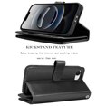thumbnail image 5 of For Apple iphone 16e Case Wallet with Credit Card Holder for Women Men, Flip PU Leather Wallet Phone Case for iphone 16e 2025, Tekcoo Detachable Magnetic Kickstand Cover with Wrist Strap, Black, 5 of 7