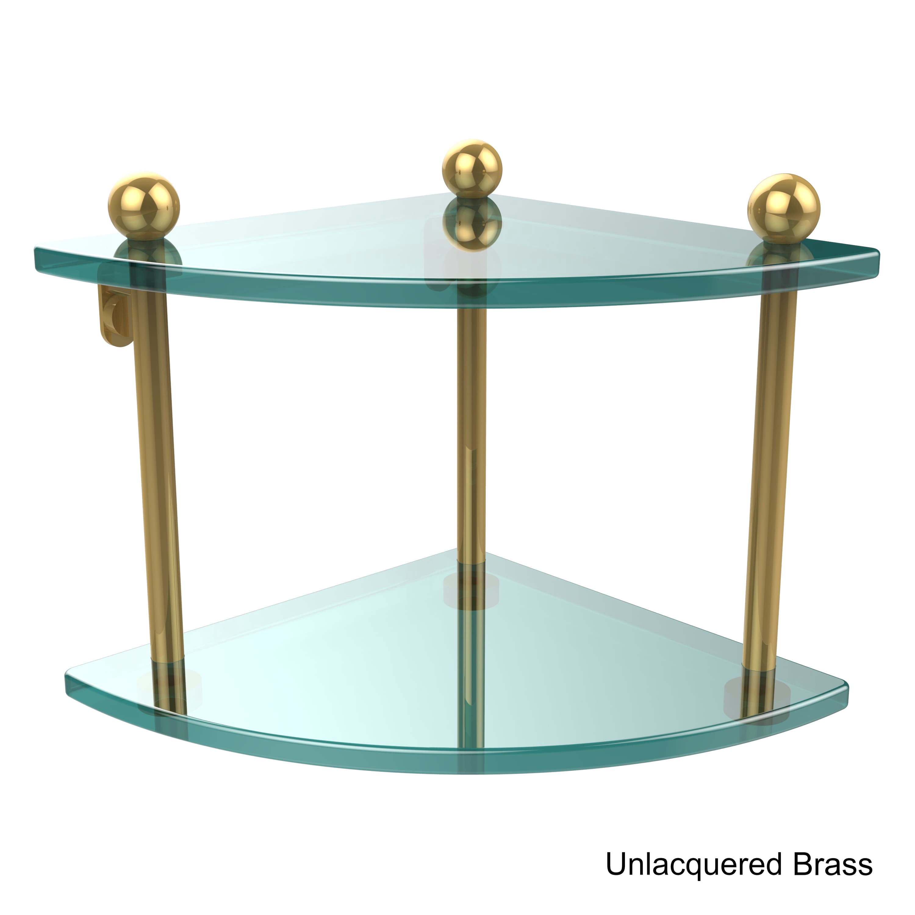 Two Tier Corner Glass Shelf Build To Order Walmart Com