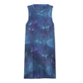 thumbnail image 3 of Aurora borealis Art Spring Summer Dresses for Women Fashion T-shirt Dress Casual Sleeveless Loose Sundress with Pockets, 3 of 5