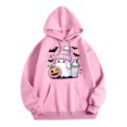 thumbnail image 1 of WEAIXIMIUNG Sweatshirts à Col Rond pour Femmes Zip Up Décontracté à Col Rond avec Poche Imprimé Hoodie, 1 of 3