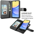thumbnail image 5 of For Samsung Galaxy A15 5G Wallet Case, Ebizware Galaxy A15 5G Magnetic PU Leather Wallet Phone Case with Credit Card Slots Holder and Kickstand Folio Flip Detachable Cover with Wrist Strap - Black, 5 of 9