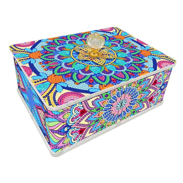 Caja Pintura Diamantes Imitación Almacenamiento Mandala para Collares Pendientes Anillos