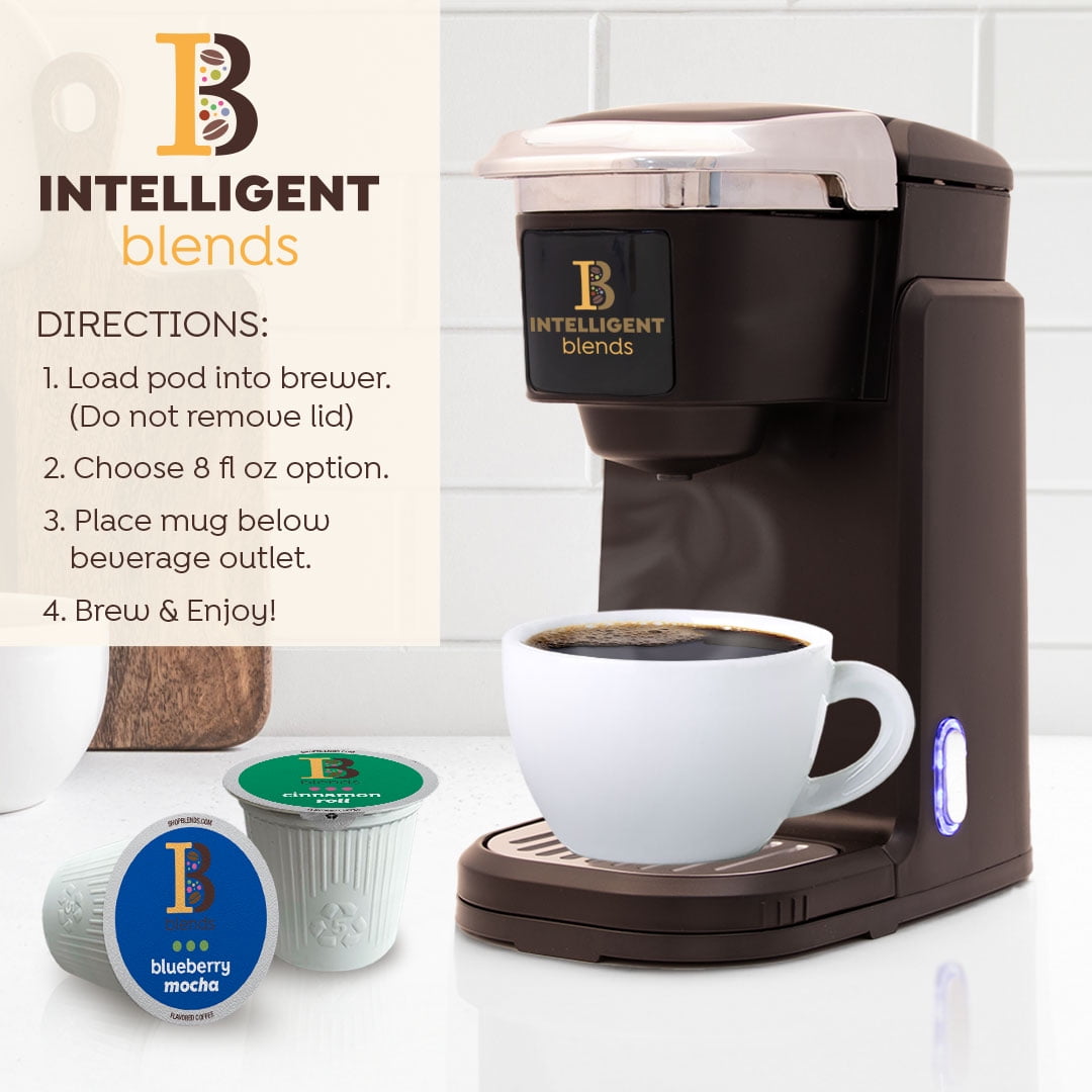 Intelligent Blends Flavored Coffee Pods Variety Pack, Compatible w/ K-Cup Brewers, 80ct