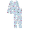 thumbnail image 2 of Suhoaziia Easter Day Sleepwear for Women Pajama Set Pants Bottoms Fall Clothing with Pocket,Rabbit Skin Friendly Outfits Daily Wear Print Graphic Size 6XL for Easter Gift, 2 of 4