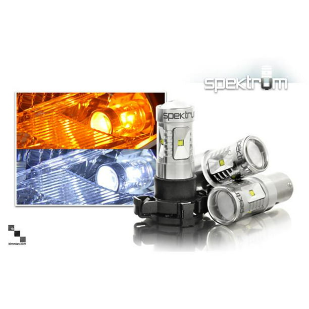 Bimmian WTSAAA2W2 Weisslicht LED Turn Signal Bulbs Vehicle&#44; Pair H21w Bay9s Style Spektrum Bulbs - White Illumination -