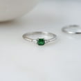 thumbnail image 5 of Hitanshu Jewels Cushion Cut Green Cubic Zirconia Anniversary stackable Womens Ring 14k Yellow Gold Finish, 5 of 5