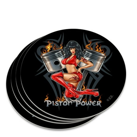 

Piston Power Motorcycle Chopper Biker Novelty Coaster Set