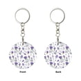thumbnail image 2 of Naloa Lavender Bicycle Print Round Keychain Keychain Key Ring, Key Tag, Key Chain Bulk for Gift Accessories (Round), 2 of 7