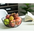 thumbnail image 3 of Black Iron Wire Fruit Bowl for kitchen counter, Storage Basket for Fruits, Vegetables, and Bread, 3 of 6