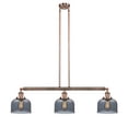 thumbnail image 1 of Innovations Large Bell 3 Light Island Light - Antique Copper - 313-3I-AC-G73, 1 of 7