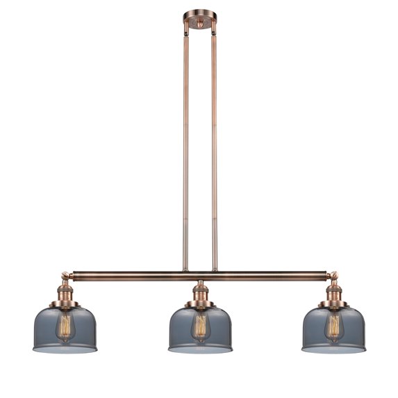 Innovations Large Bell 3 Light Island Light - Antique Copper - 313-3I-AC-G73