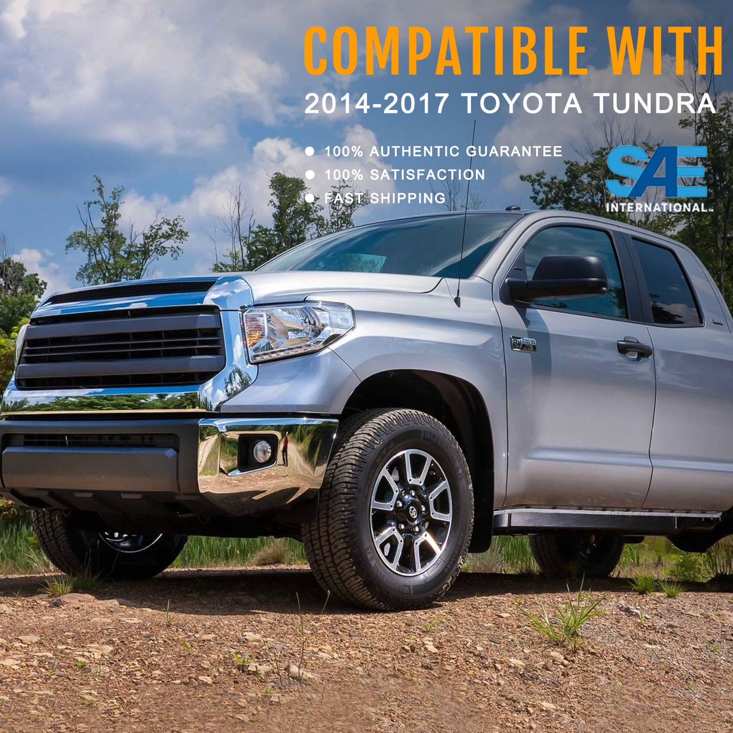 Headlights for 2014-2021 Toyota Tundra[W/oLevel Adapter&DRL] HeadLamps LH+RH