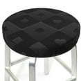 thumbnail image 3 of Naloa Black Poker Round Bar Stool Cushion Cover 12-14 inch, Fits Kitchen, Office, Restaurant Chairs - 12 inch, 3 of 7