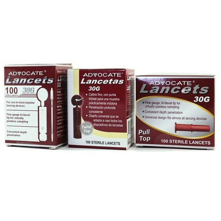 Advocate Thin Lancet 30G Model #: MV309 Qty of 100