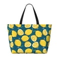 thumbnail image 2 of Fuzoiu Lemon Print Waterproof Beach Tote Bag for Women Girls with Zipper,Sandproof Pool Swim Bag,Large Capacity Beach Travel Bag for Pool Swim Travel Everyday, 2 of 7