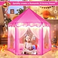 thumbnail image 6 of SISTICKER Princess Kids Tent for Girls, Large Fairy Playhouse with Star Lights, 6 of 7