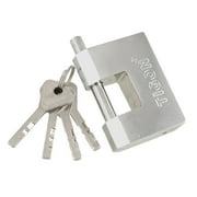Rectangle Shaped Lock 70mm Chrome Plated Steel Security Padlock with key
