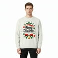 thumbnail image 2 of Gildan Merry Christmas Sweatshirt, Men's Black Graphic Print Crewneck Fleece Christmas Top, S, 2 of 5