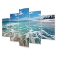 thumbnail image 2 of Designart "Sandy Paradise on the Beach III" Nautical & Beach Metal Wall Art Set, 2 of 5