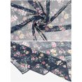 thumbnail image 4 of INSPIRE CHIC Floral Chiffon Scarves Square Skinny Long Neck Scarf Neckerchief Square-Navy Blue 90x90cm, 4 of 7