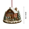 thumbnail image 3 of Gingerbread House Ornaments for Christmas Tree,Christmas Tree Hanging Decoration,Christmas Decorations Indoor Farmhouse,Chicken Farm Ornaments,Wooden Chicken Coop Christmas Ornament, 3 of 5