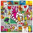 thumbnail image 4 of Paquete de pegatinas Keith Haring Anime, 50 unidades, vinilo impermeable, 4 of 4