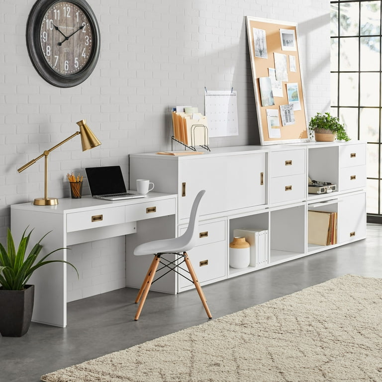 Better Homes Gardens Ludlow Sliding Door Storage Cabinet White