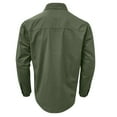 thumbnail image 3 of Shirts for Men Long Sleeve Loose Cargo Outdoor Casual Pure Youth Fashion Solid Color Button Down Shirt Sizes XXXXL, 3 of 6