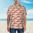 thumbnail image 4 of Balery Dachshund Couple Print Men's Hawaiian Shirts Short Sleeve Beach Shirt Relaxed Fit Vacation Button Down Shirts-3X-Large, 4 of 9