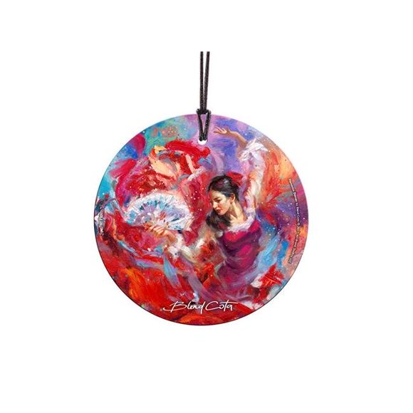 Trend Setters SPCIR951 Blend Cota Flamenco Dancer StarFire Prints Hanging Glass
