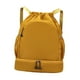 thumbnail image 2 of Mochila deportiva con cordón para gimnasio, para exteriores, con compartimento para zapatos, ideal para cumpleaños, natación, fútbol, ​​año Nuevo y Caqui, 2 of 8
