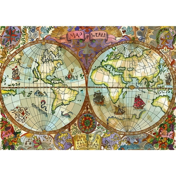 Puzzle 1000 World Atlas Map