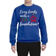 thumbnail image 2 of Wild Bobby Every Family Needs a Stable Foundation Christmas Unisex Crewneck Sweatshirt, Royal, Small, 2 of 6