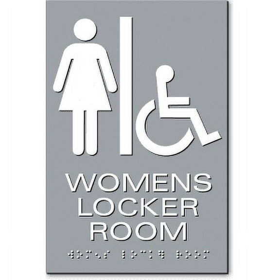 WOMENS LOCKER ROOM Sign-Gray / White (2 Units)