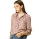 thumbnail image 1 of CamiFloral Con Botones Y BluDe ManLarCon Cuello En PunPaMujer Ro3XL, 1 of 6