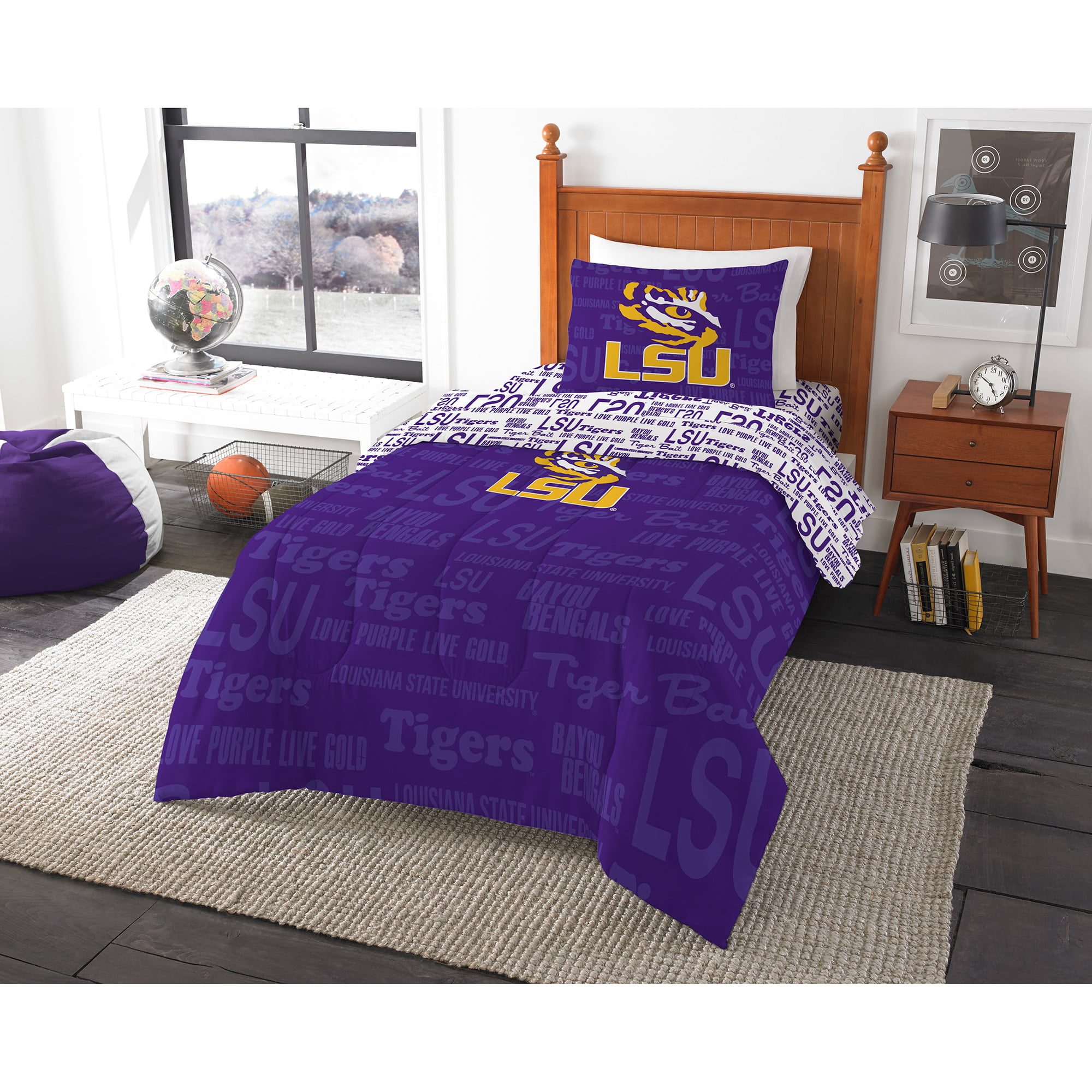 Rotary NORTHWEST NCAA LSU Tigers Bed in a Bag Set Full 