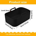 thumbnail image 3 of Silicone Pot for Ninjas Dual Air Fryer, 2PCS Silicone Air Fryer Liner Dual Air Fryer Silicone Air Fryer Basket, Air Fryer Rack Accessory for Air Fryer,(Black) Oven, Microwave, 3 of 5