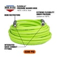 thumbnail image 2 of Flexzilla Pressure Washer Hose, 3/8 in. x 100 ft., 4200 PSI, Integrated Quick Connect Fittings, ZillaGreen, 2 of 7