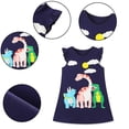 thumbnail image 2 of Qudderr Robe en Coton Tricoté pour Petites Filles Robe Sans Manches pour Bébés Robes Décontractées d'Été Jupe Princesse Dessin Animé Col Rond pour Filles de 2 à 8 Ans, 2 of 9