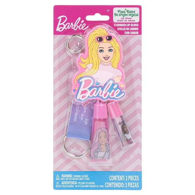 Brillo de labios con sabor Mattel Barbie Brillo de labios0.7mlx1 brillo de labios6mlx1 llaverox1