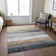 thumbnail image 6 of Addison Rugs Chantille Indoor/Outdoor Transitional Stripes Gold Machine Washable Rectangle Rug, 9' x 12', 6 of 8