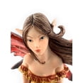 thumbnail image 2 of Ain’t It Nice Fairy Figurine Red with Clear Wings and Striped Socks Enjoying Nature and Flowers Collectible Fairy Statue Fantasy Décor Sculpture, 4.5(L) X 2(W) X 4.5(H) Inches, 2 of 6