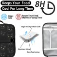 thumbnail image 4 of Black Cat Black Pattern Insulated Lunch Bag with Shoulder Strap and Bottle Holder,Bento School Lunch Bag Box,11x9.5x3.5 Inches, 4 of 5
