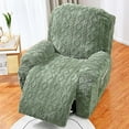 thumbnail image 2 of 6 Pieces Recliner Chair Covers, Geometric Jacquard Plush Recliner Slipcovers, Couch Sofa Covers, Soft Fuzzy Fluffy Anti-Slip Furniture Protector for Kids Cats Dogs Elastic Bottom, 2 of 7