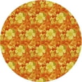 thumbnail image 1 of Ahgly Company Machine Washable Indoor Round Transitional Orange Red Orange Area Rugs, 4' Round, 1 of 7