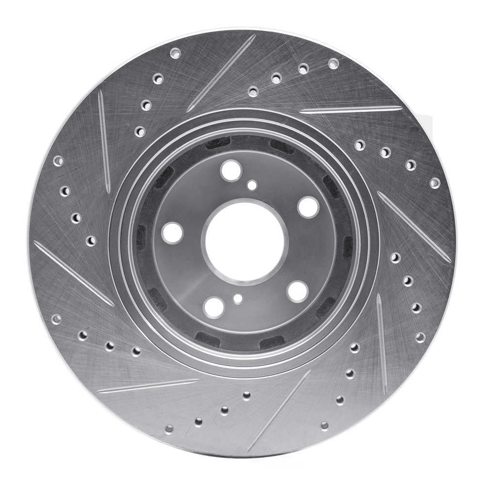 Dynamic Friction Company 631-76085R DFC Brake Rotor - Drilled And Slotted - Silver