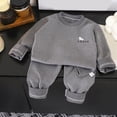thumbnail image 4 of TOWED22 Kids Toddler Boys Girls Pajamas Truck Pajamas Gift Pjs Set Fall Winter Sleepwear 3 6 9 12 18 24 Months 2 3 4 5 6 7 8 9 Years(Grey,5-6 Y), 4 of 5